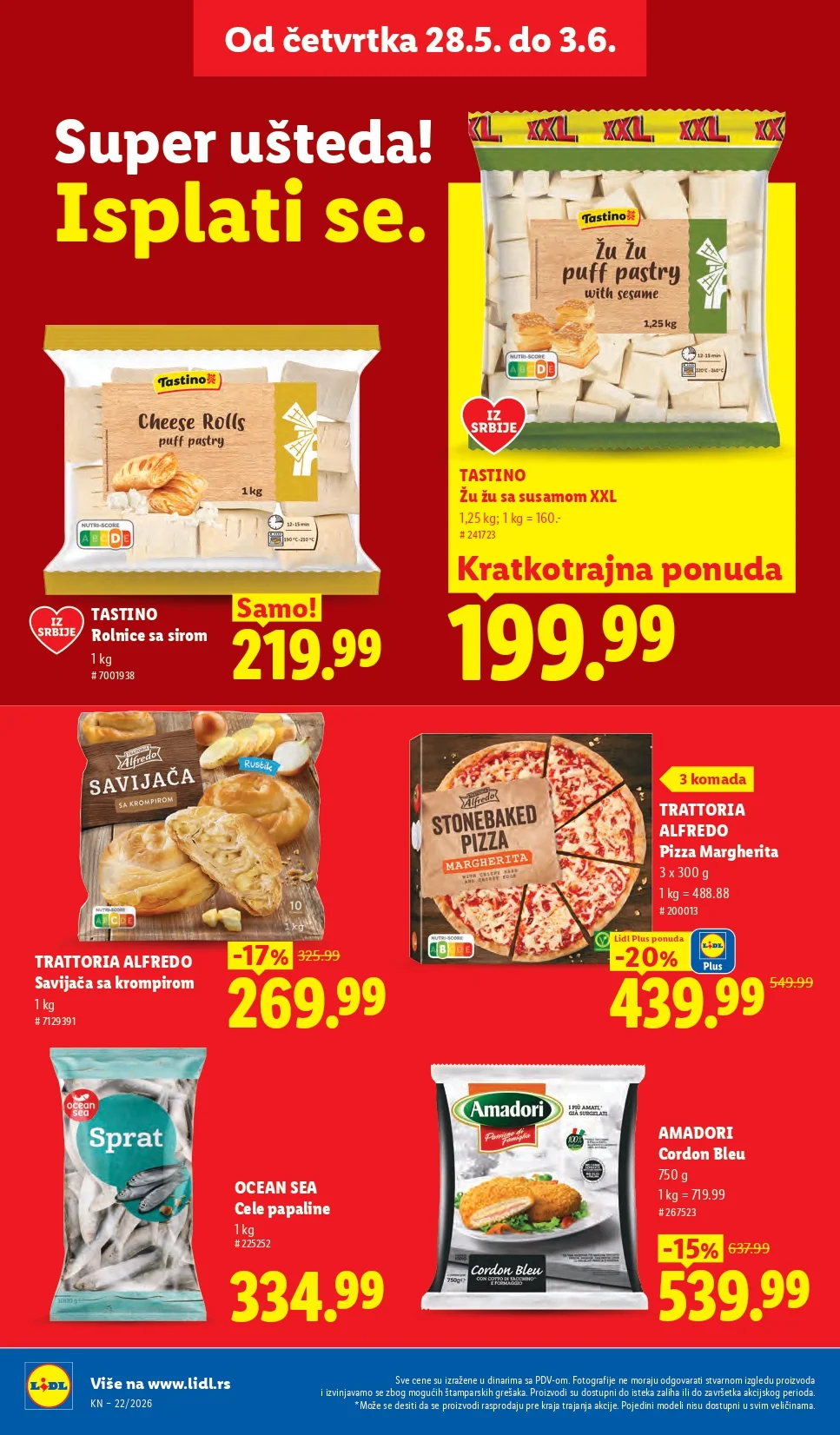 Lidl katalog PREHRANA/NEPREHRANA 28.5-3.6.2026.