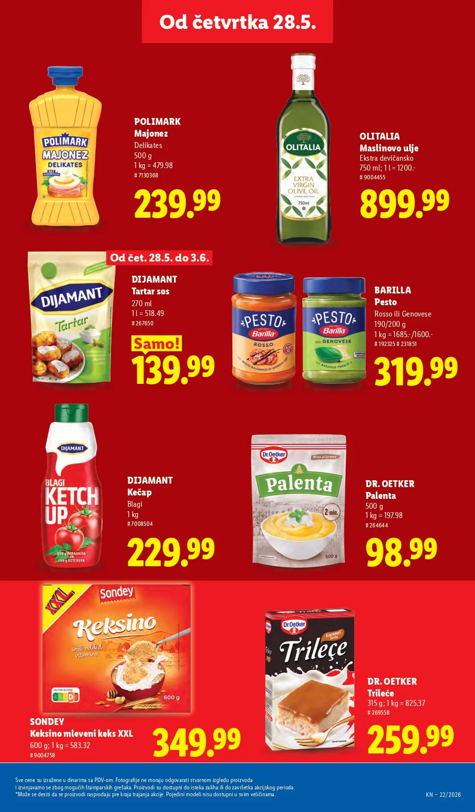Lidl katalog PREHRANA/NEPREHRANA 28.5-3.6.2026.