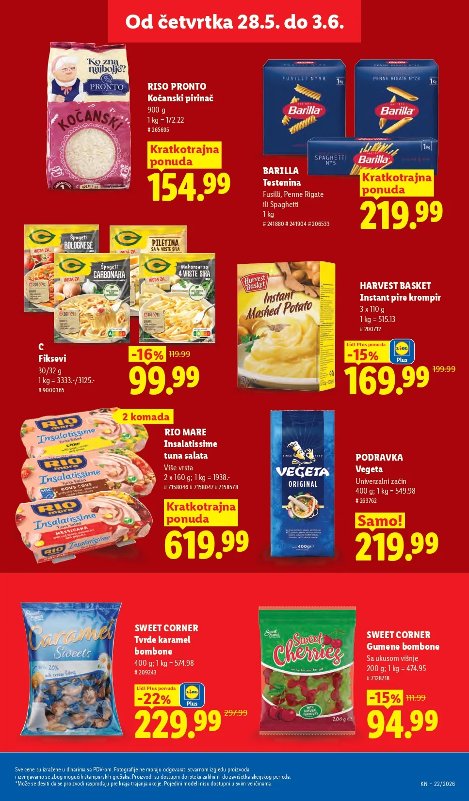Lidl katalog PREHRANA/NEPREHRANA 28.5-3.6.2026.