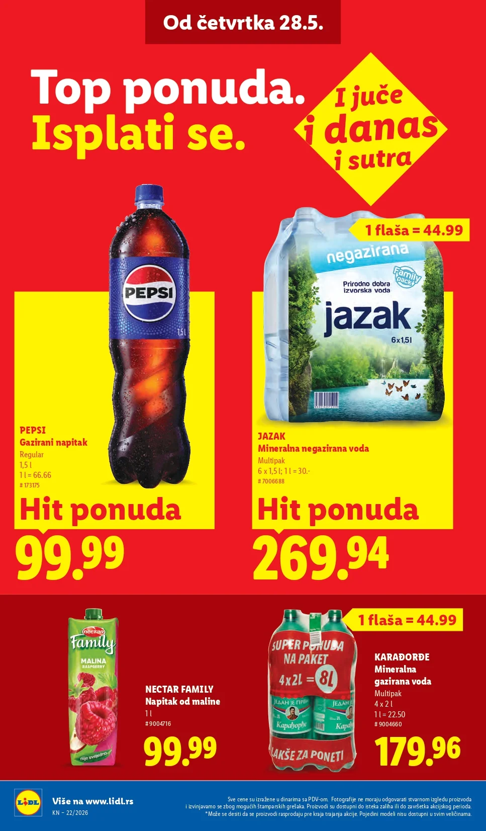 Lidl katalog PREHRANA/NEPREHRANA 28.5-3.6.2026.