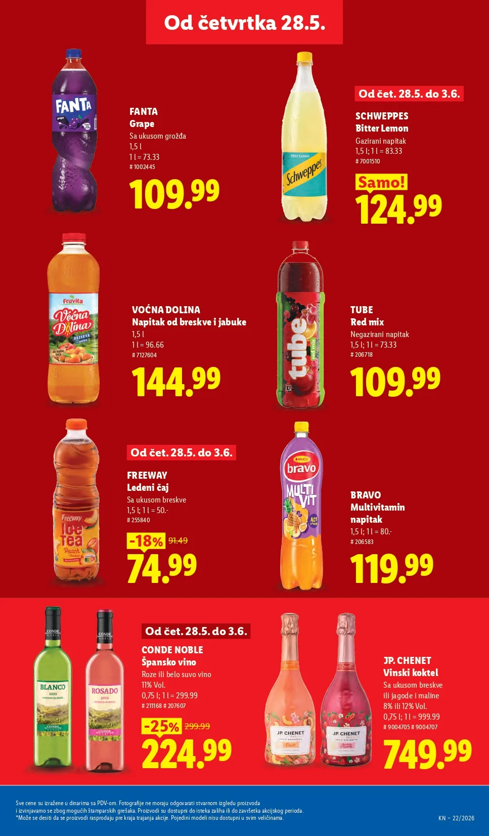 Lidl katalog PREHRANA/NEPREHRANA 28.5-3.6.2026.