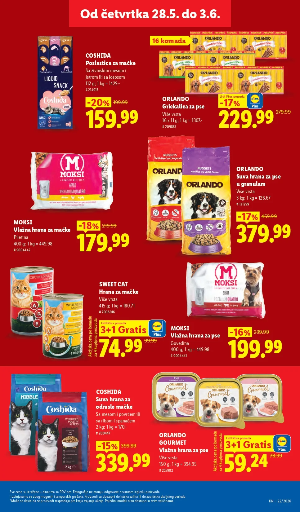 Lidl katalog PREHRANA/NEPREHRANA 28.5-3.6.2026.