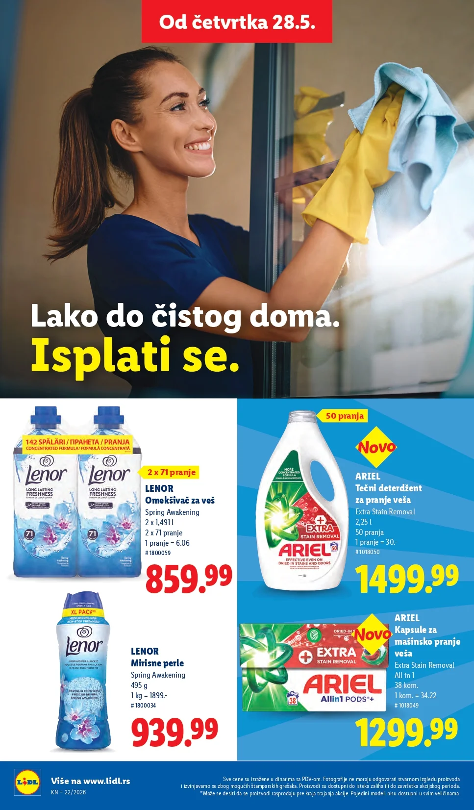 Lidl katalog PREHRANA/NEPREHRANA 28.5-3.6.2026.
