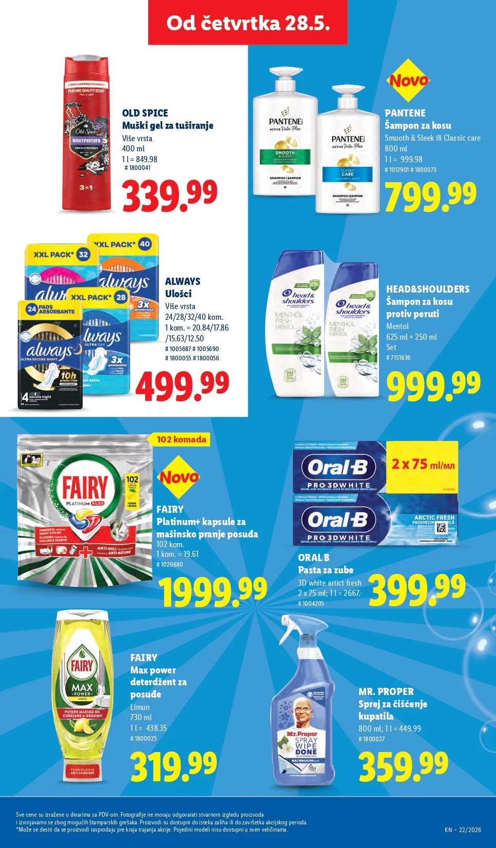 Lidl katalog PREHRANA/NEPREHRANA 28.5-3.6.2026.