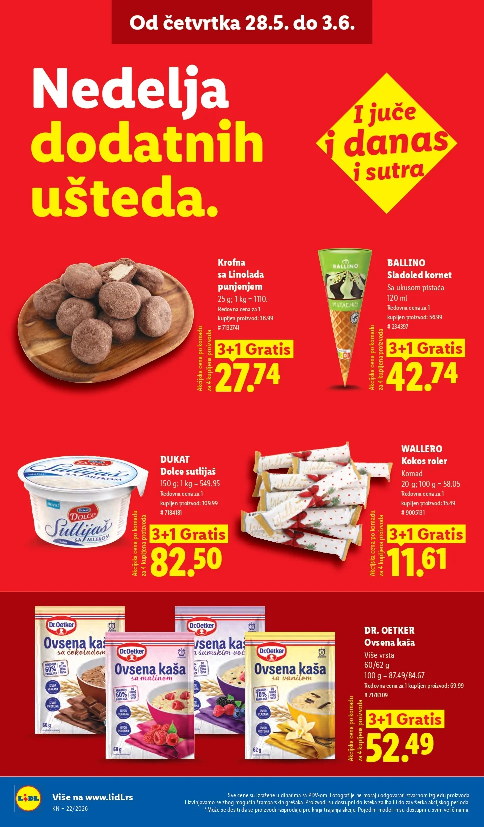 Lidl katalog PREHRANA/NEPREHRANA 28.5-3.6.2026.