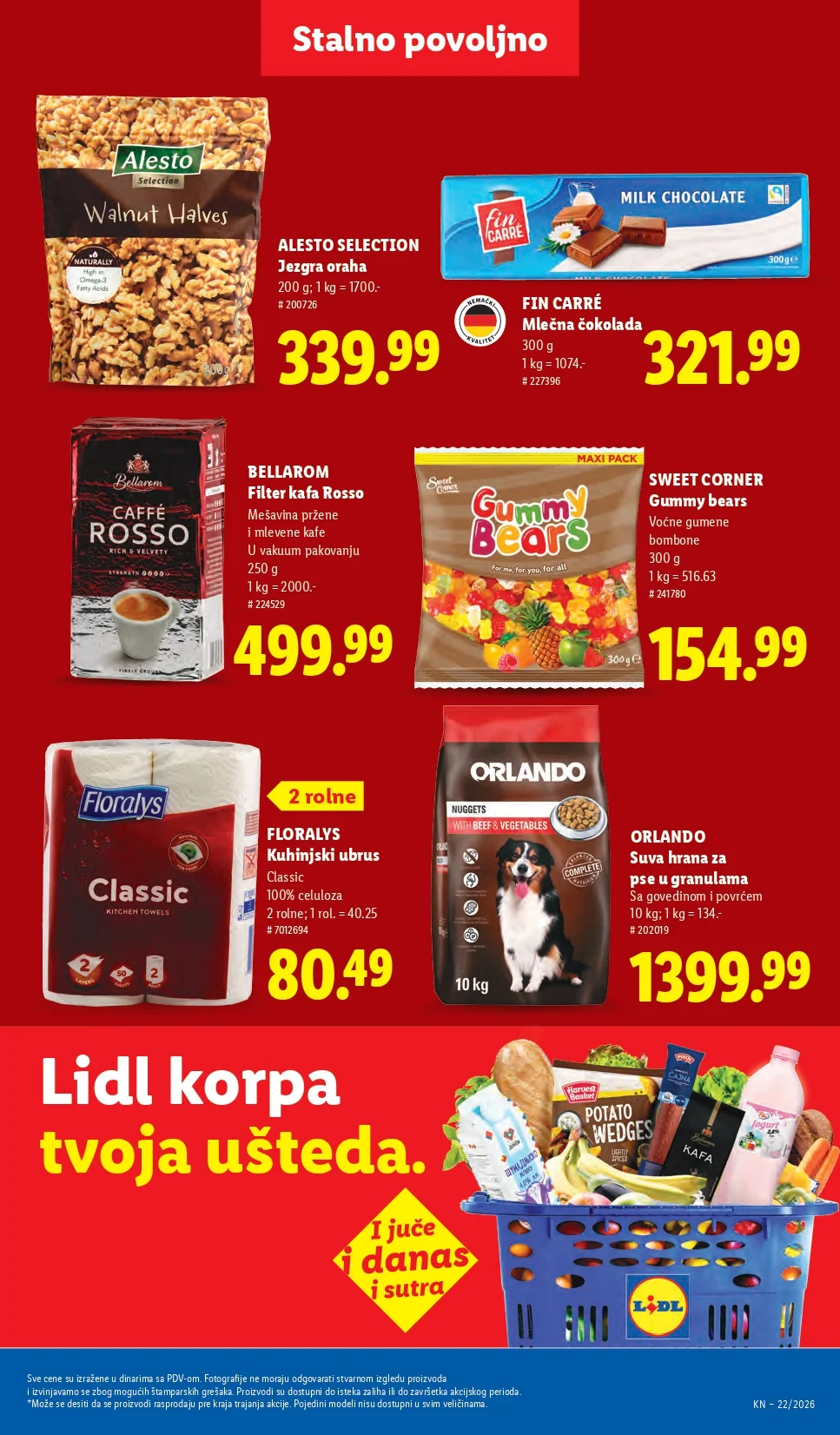 Lidl katalog PREHRANA/NEPREHRANA 28.5-3.6.2026.