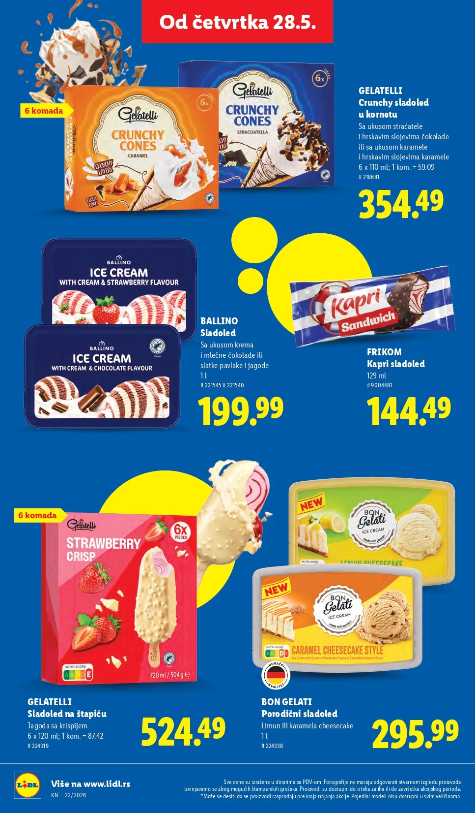 Lidl katalog PREHRANA/NEPREHRANA 28.5-3.6.2026.