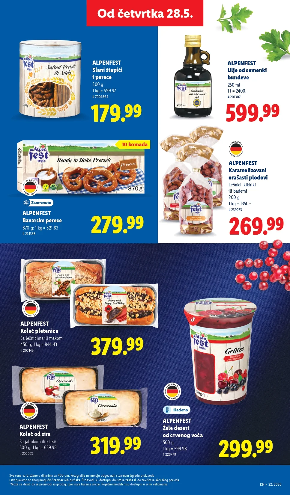 Lidl katalog PREHRANA/NEPREHRANA 28.5-3.6.2026.