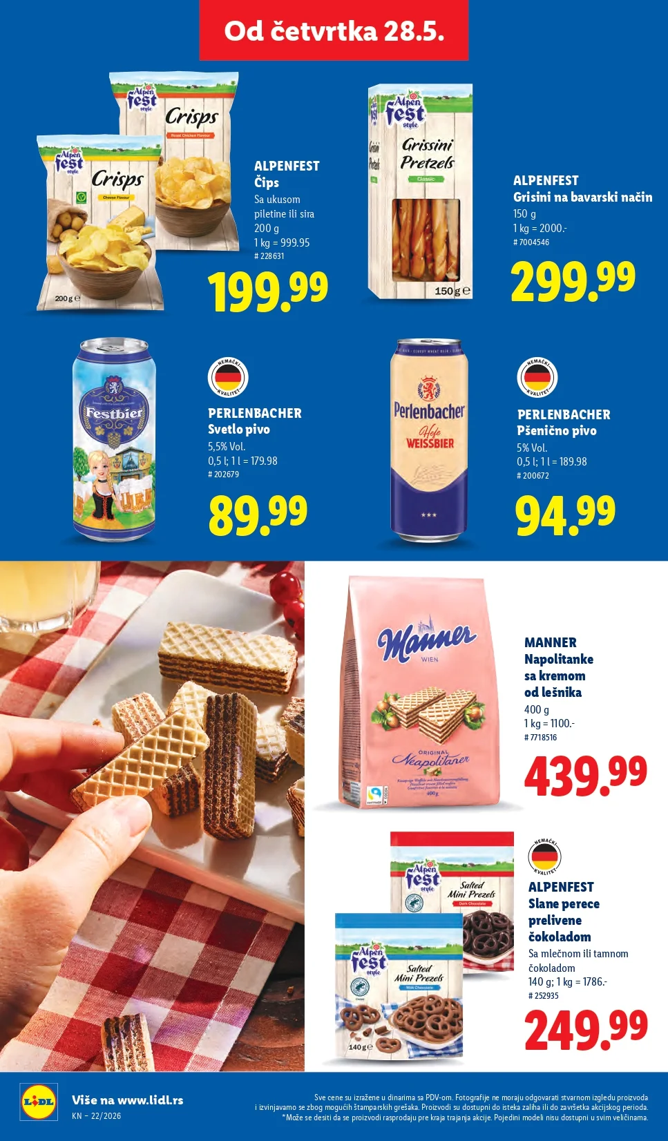 Lidl katalog PREHRANA/NEPREHRANA 28.5-3.6.2026.