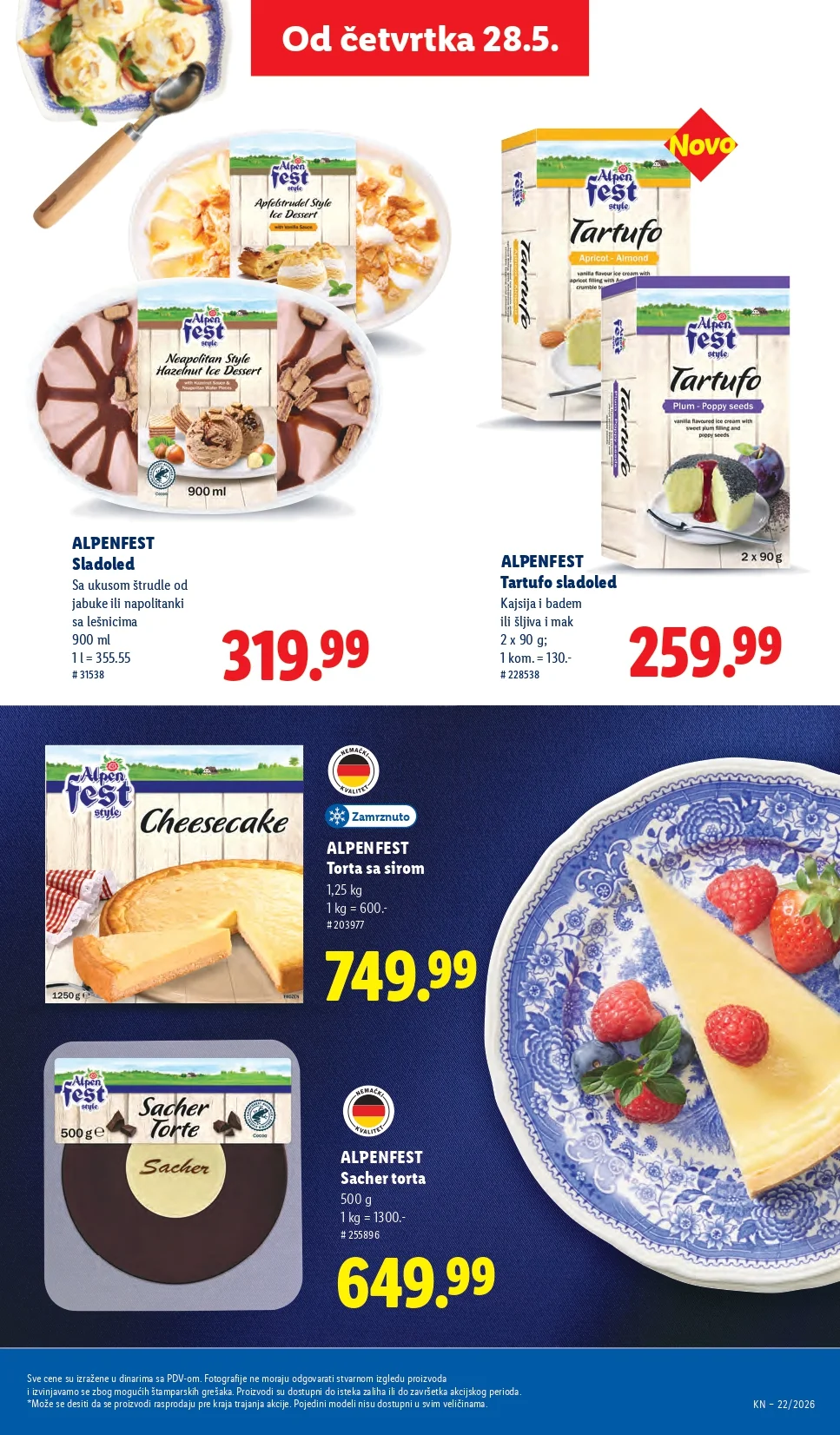 Lidl katalog PREHRANA/NEPREHRANA 28.5-3.6.2026.