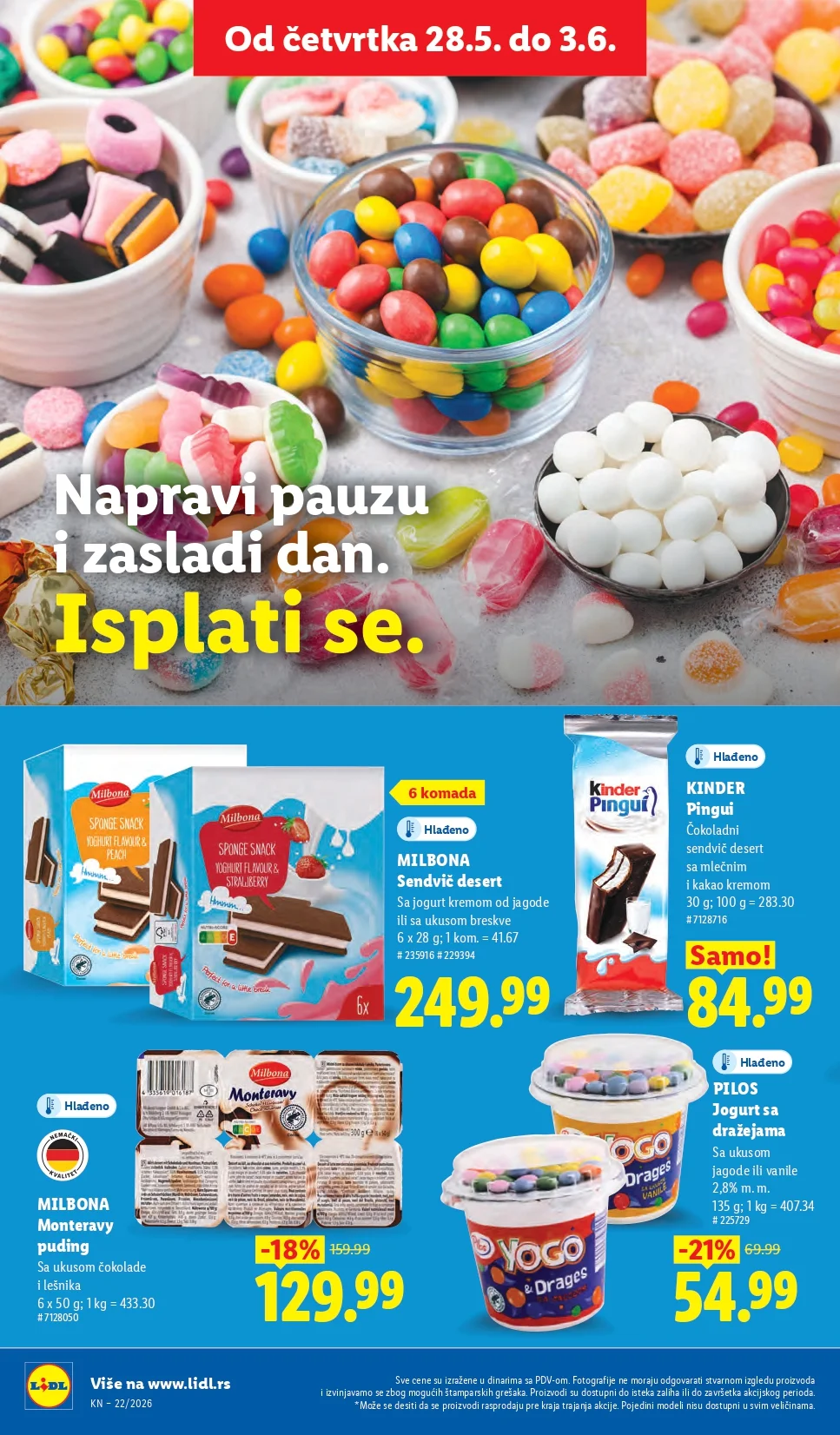 Lidl katalog PREHRANA/NEPREHRANA 28.5-3.6.2026.