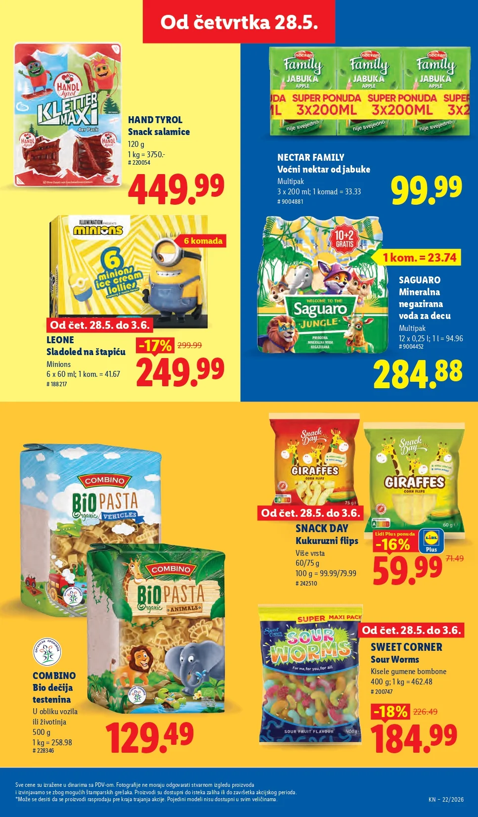 Lidl katalog PREHRANA/NEPREHRANA 28.5-3.6.2026.