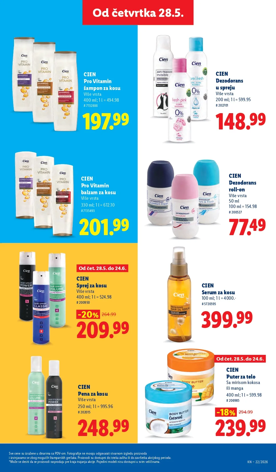 Lidl katalog PREHRANA/NEPREHRANA 28.5-3.6.2026.