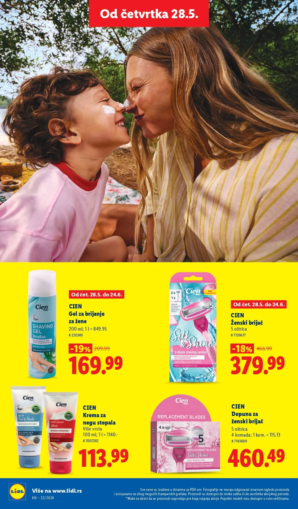 Lidl katalog PREHRANA/NEPREHRANA 28.5-3.6.2026.