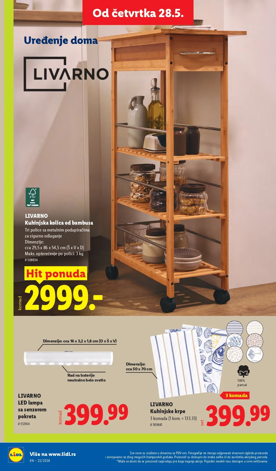 Lidl katalog PREHRANA/NEPREHRANA 28.5-3.6.2026.