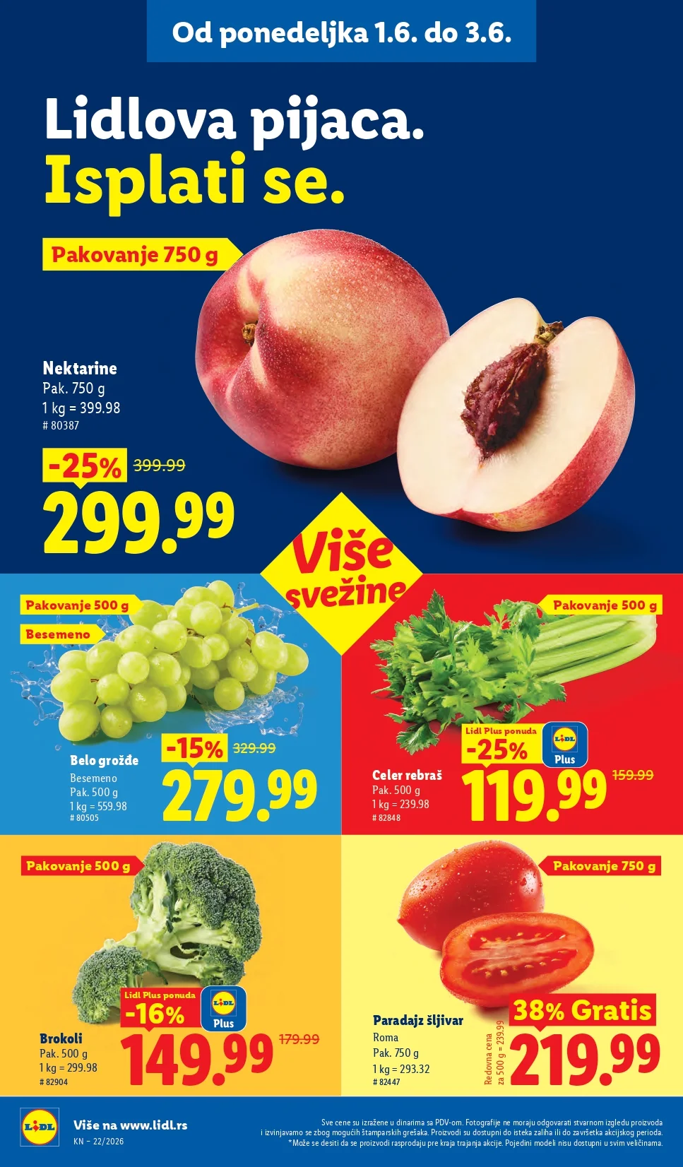 Lidl katalog PREHRANA/NEPREHRANA 28.5-3.6.2026.