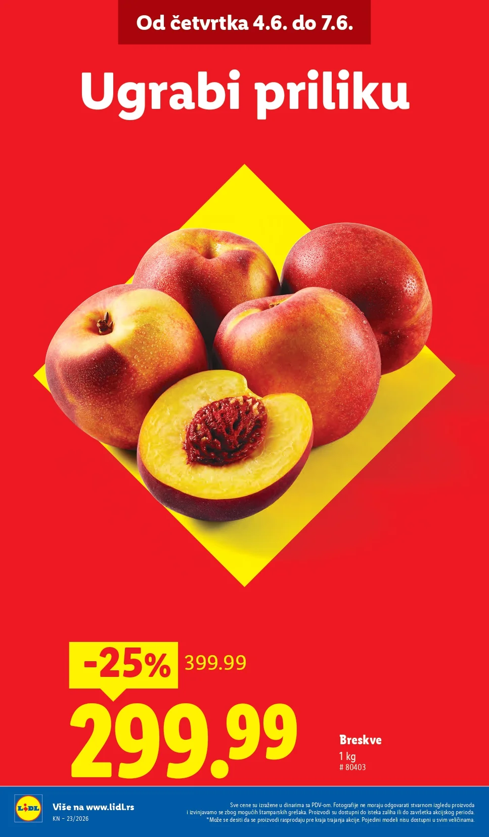 Lidl katalog PREHRANA/NEPREHRANA 4-10.6.2026.