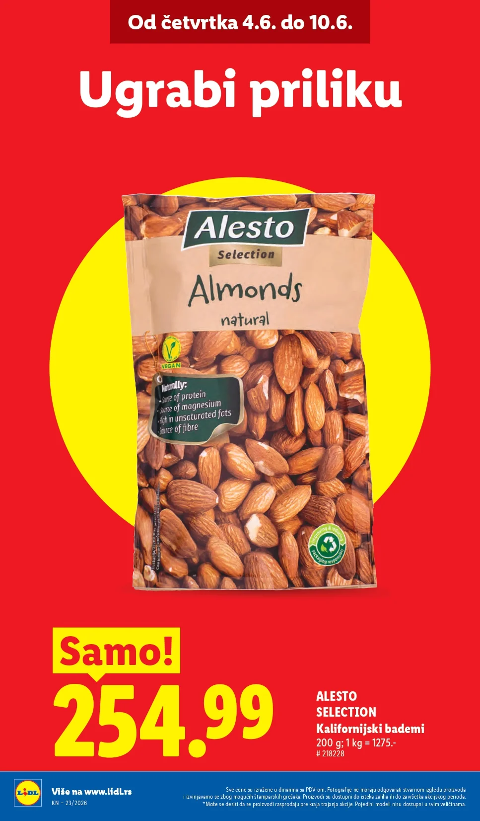 Lidl katalog PREHRANA/NEPREHRANA 4-10.6.2026.