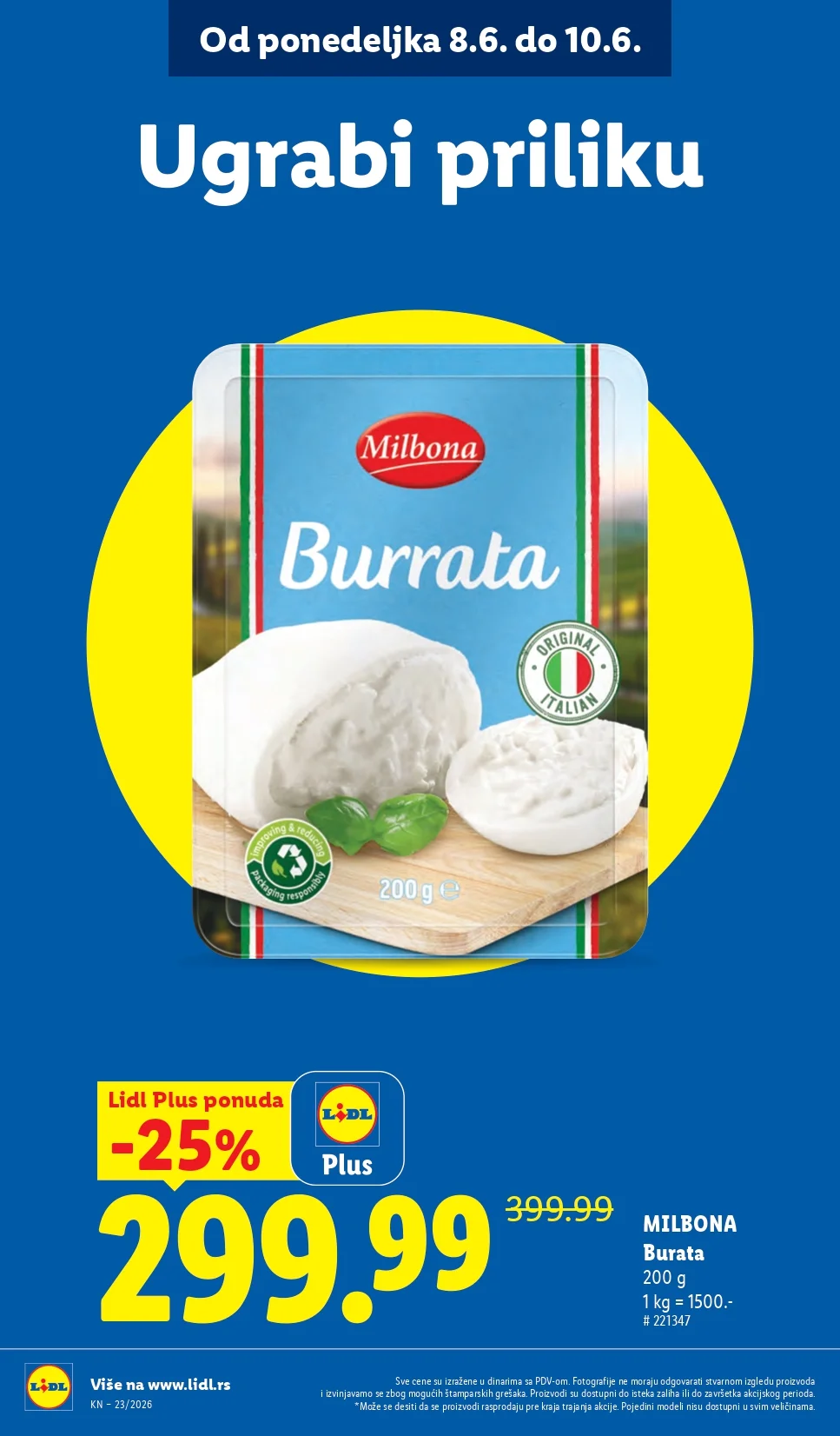 Lidl katalog PREHRANA/NEPREHRANA 4-10.6.2026.