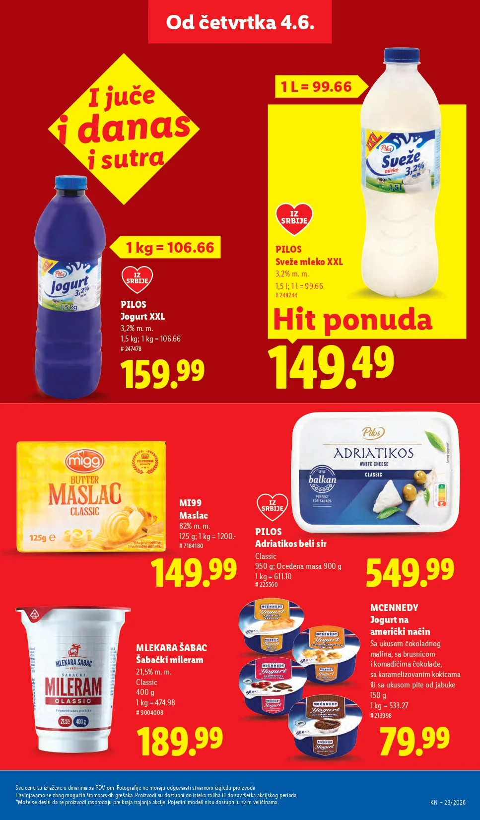 Lidl katalog PREHRANA/NEPREHRANA 4-10.6.2026.