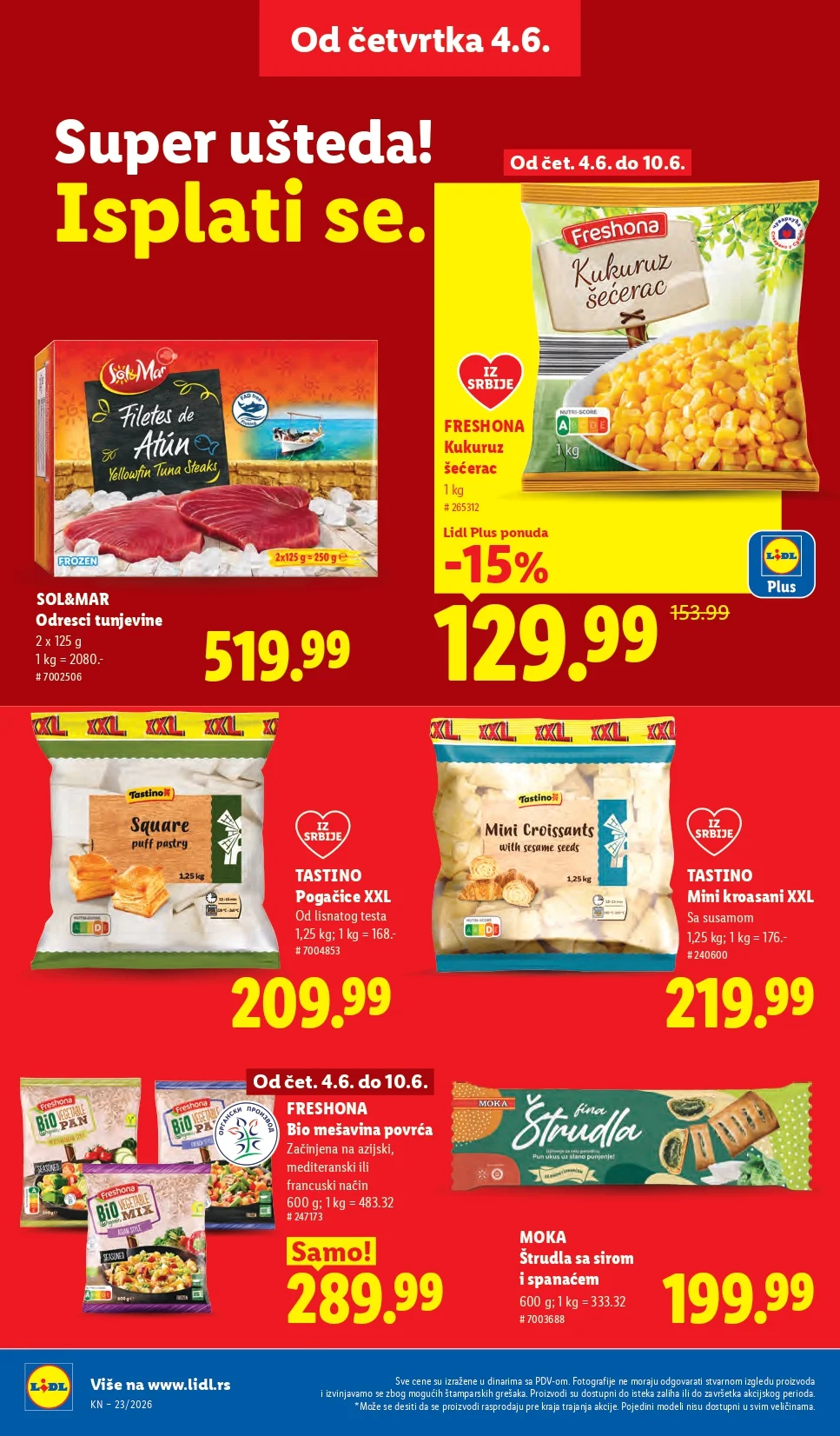 Lidl katalog PREHRANA/NEPREHRANA 4-10.6.2026.