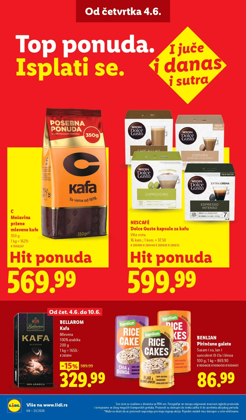 Lidl katalog PREHRANA/NEPREHRANA 4-10.6.2026.