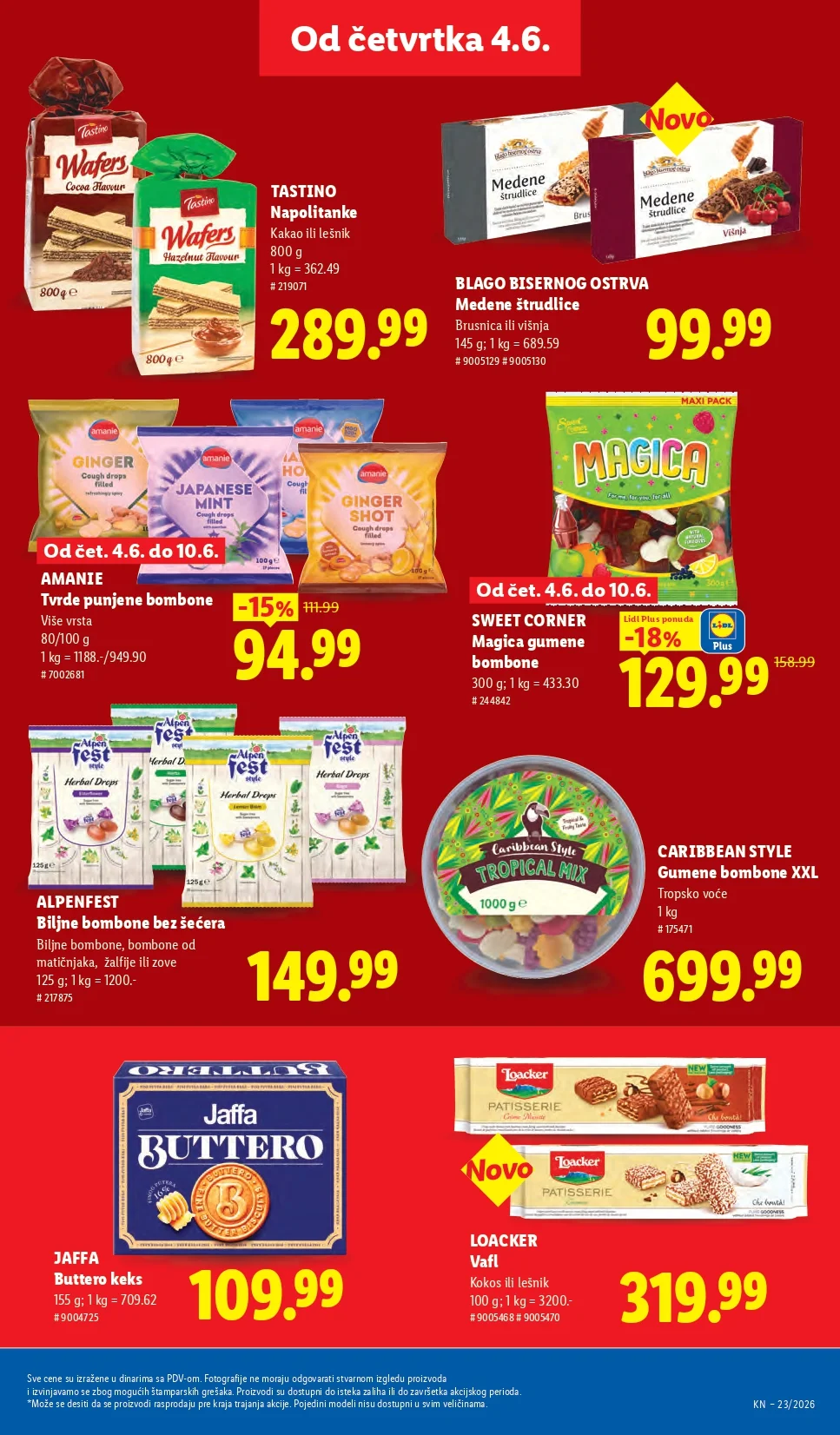 Lidl katalog PREHRANA/NEPREHRANA 4-10.6.2026.