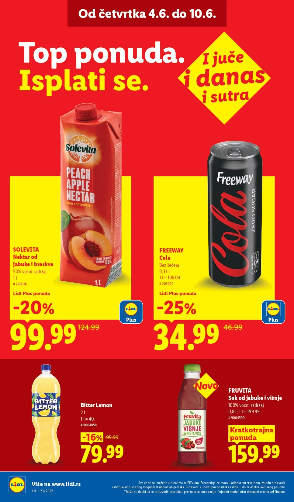Lidl katalog PREHRANA/NEPREHRANA 4-10.6.2026.