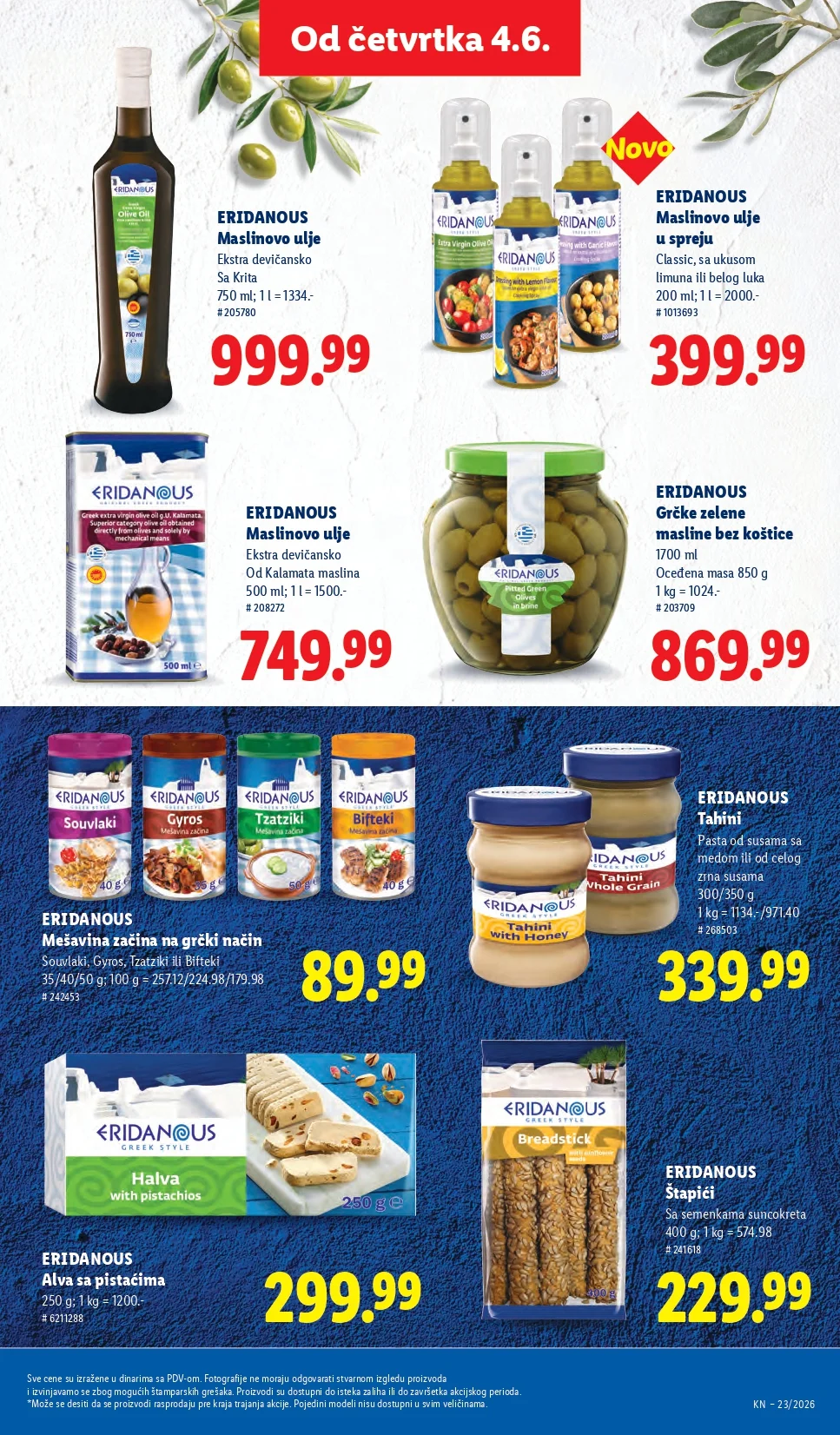 Lidl katalog PREHRANA/NEPREHRANA 4-10.6.2026.