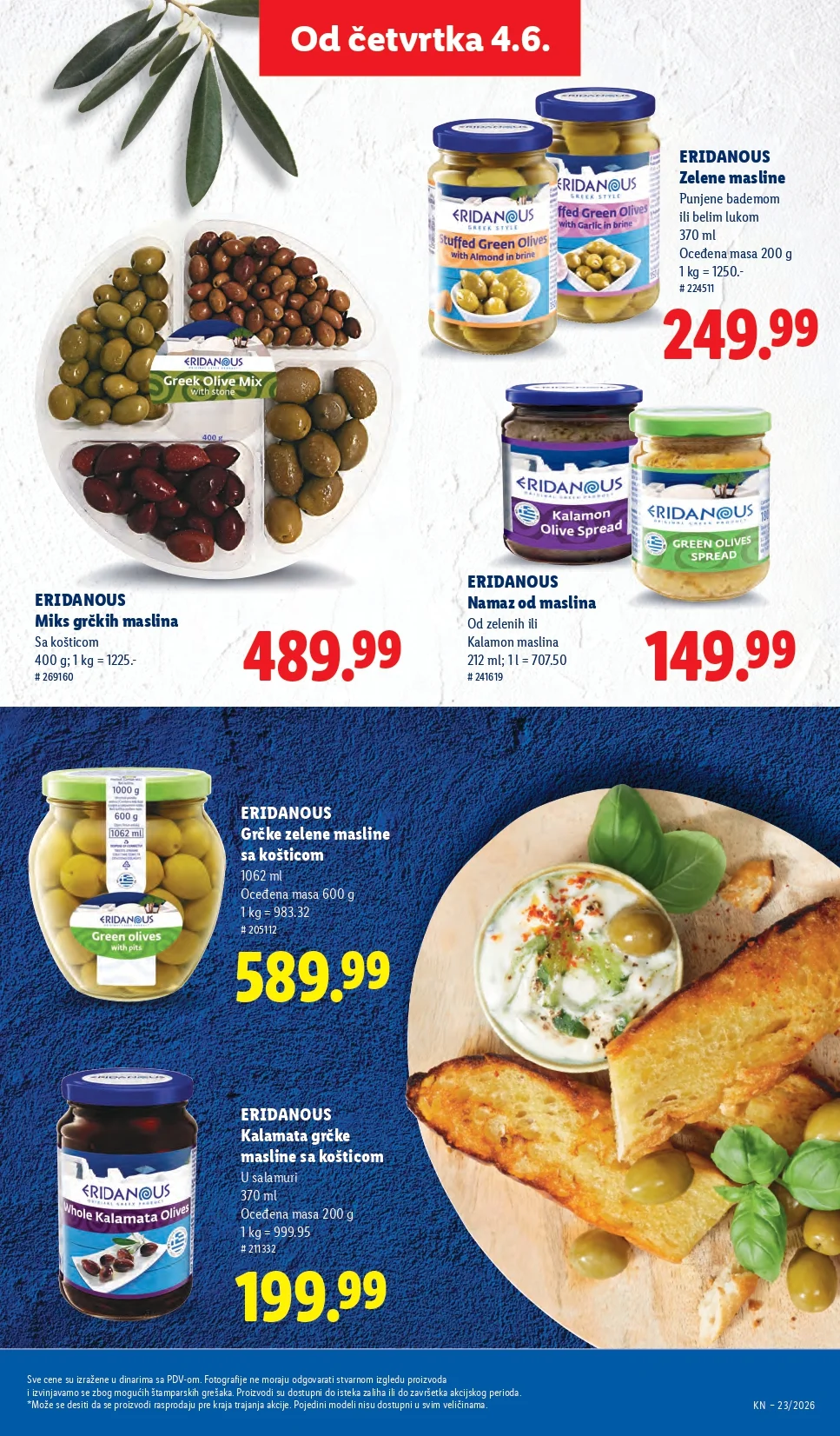 Lidl katalog PREHRANA/NEPREHRANA 4-10.6.2026.