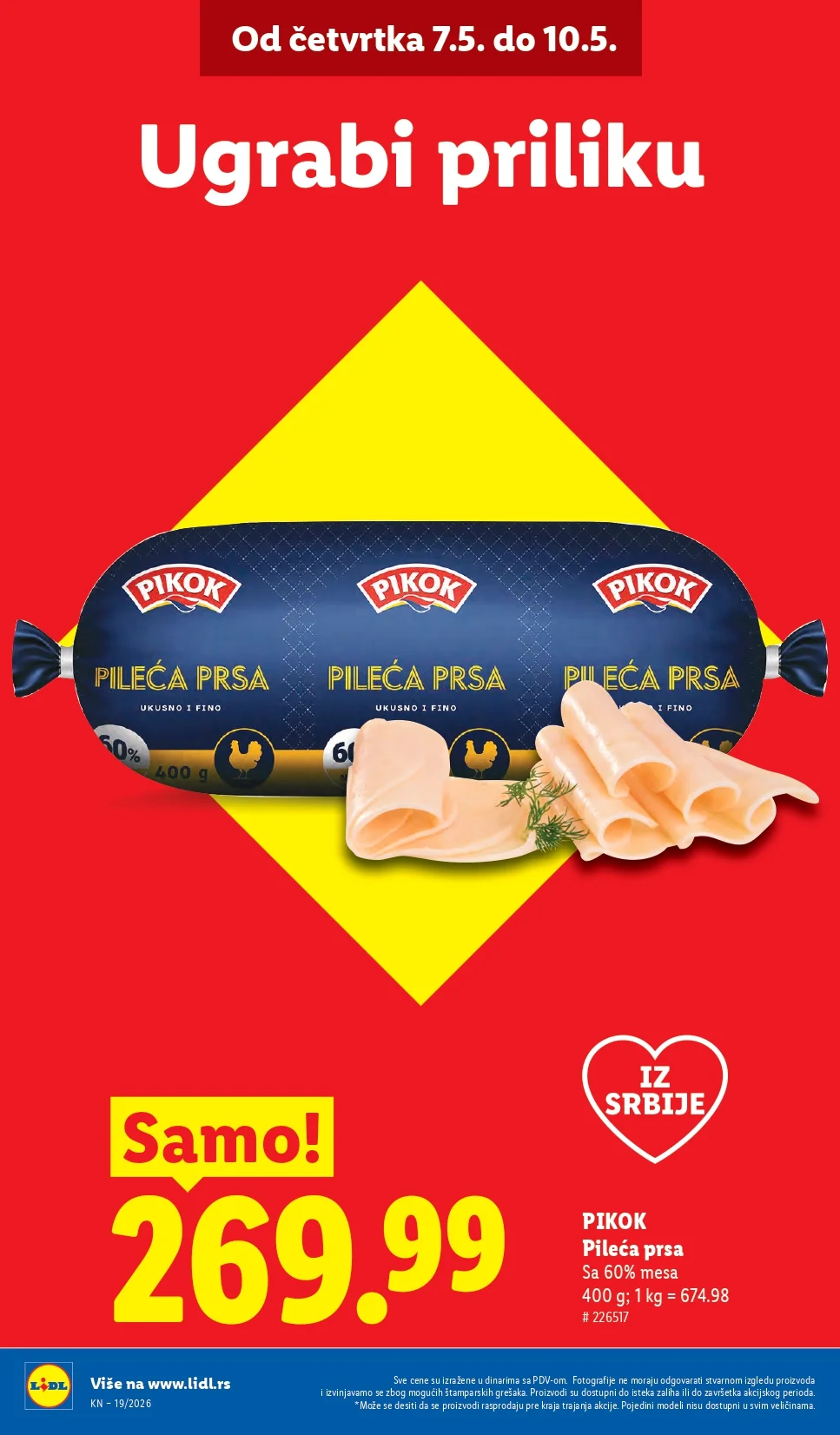 Lidl katalog PREHRANA/NEPREHRANA 7-13.5.2026.