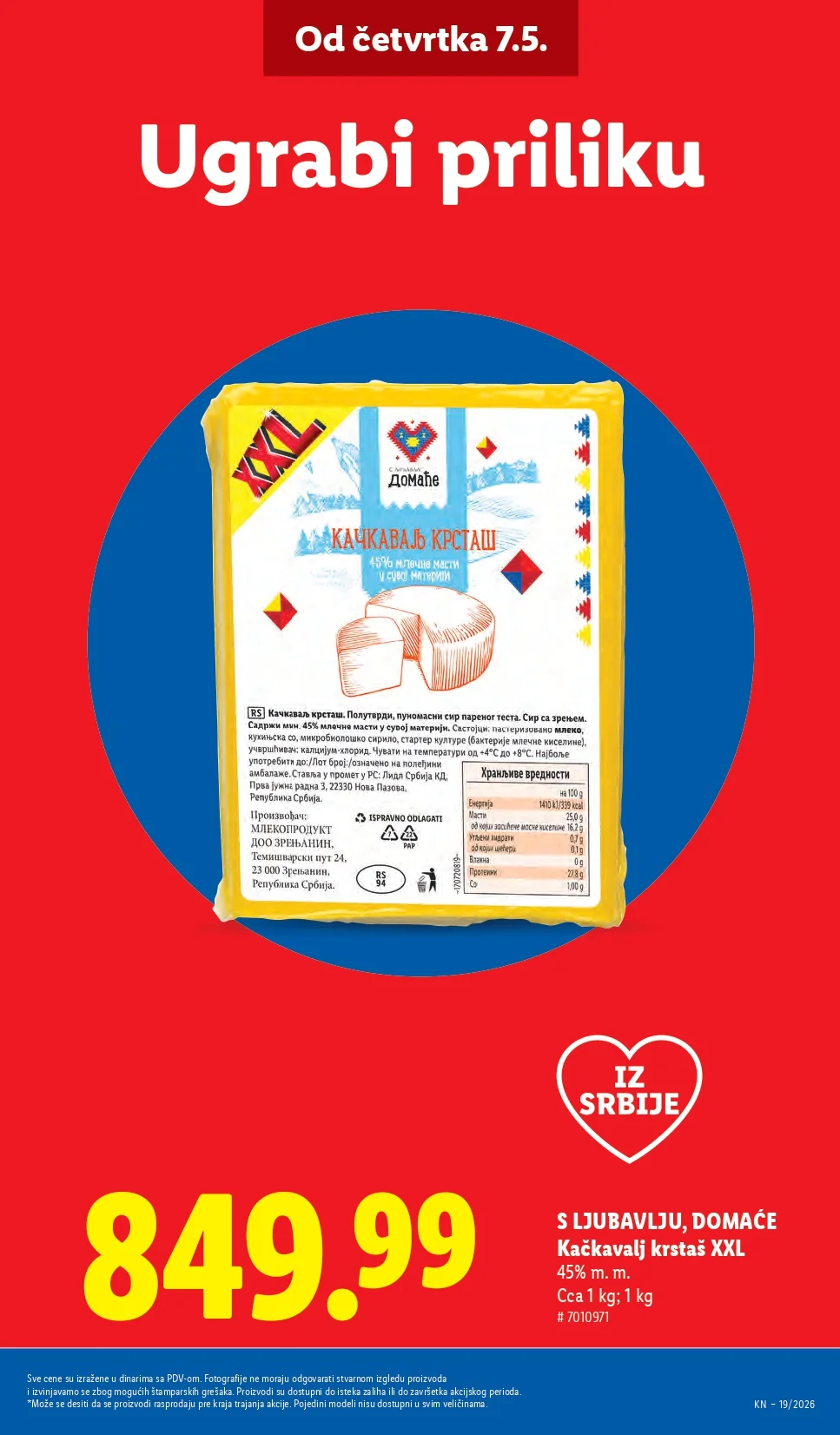 Lidl katalog PREHRANA/NEPREHRANA 7-13.5.2026.
