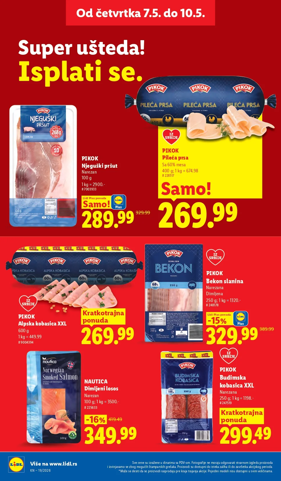 Lidl katalog PREHRANA/NEPREHRANA 7-13.5.2026.