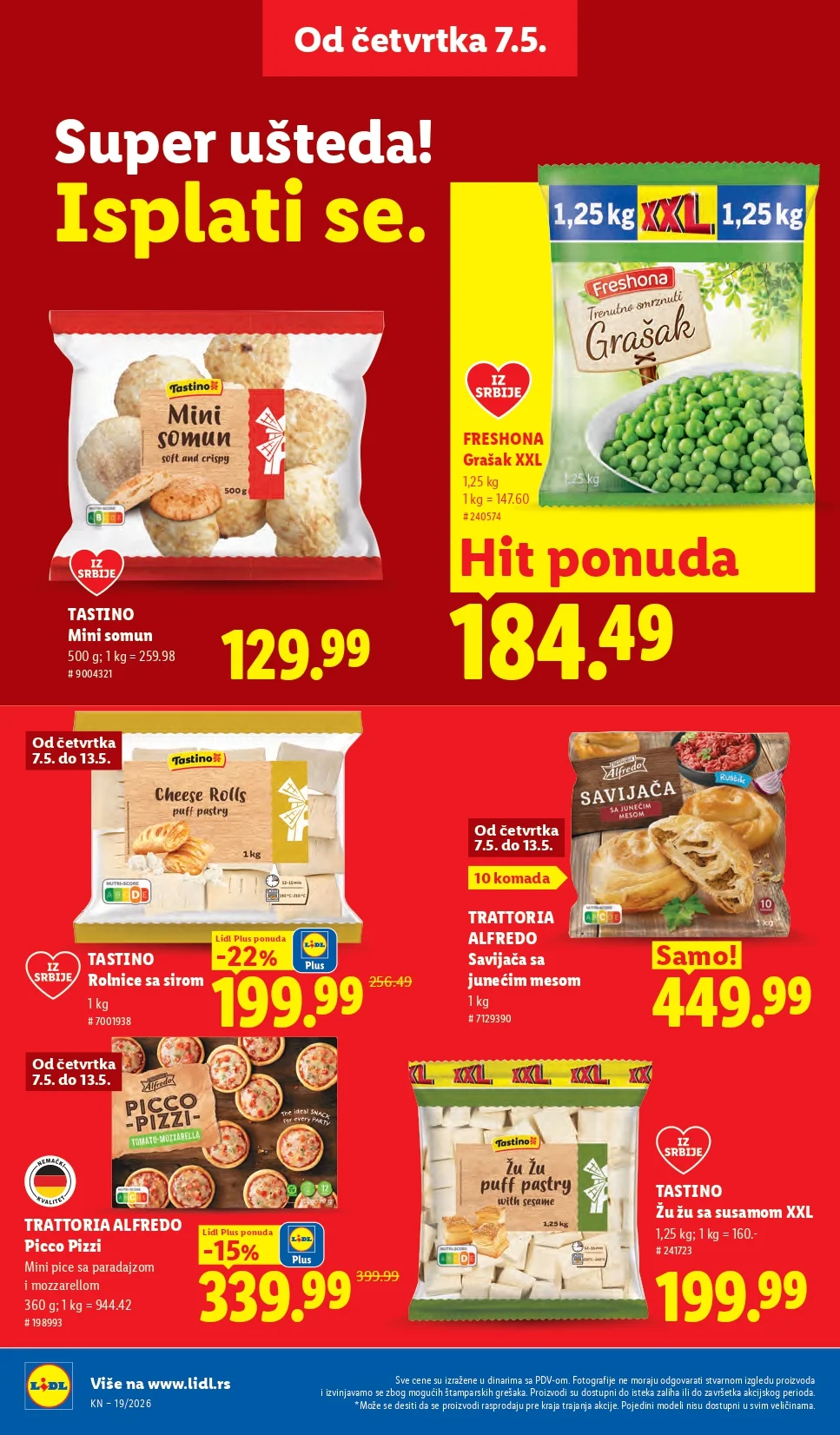 Lidl katalog PREHRANA/NEPREHRANA 7-13.5.2026.