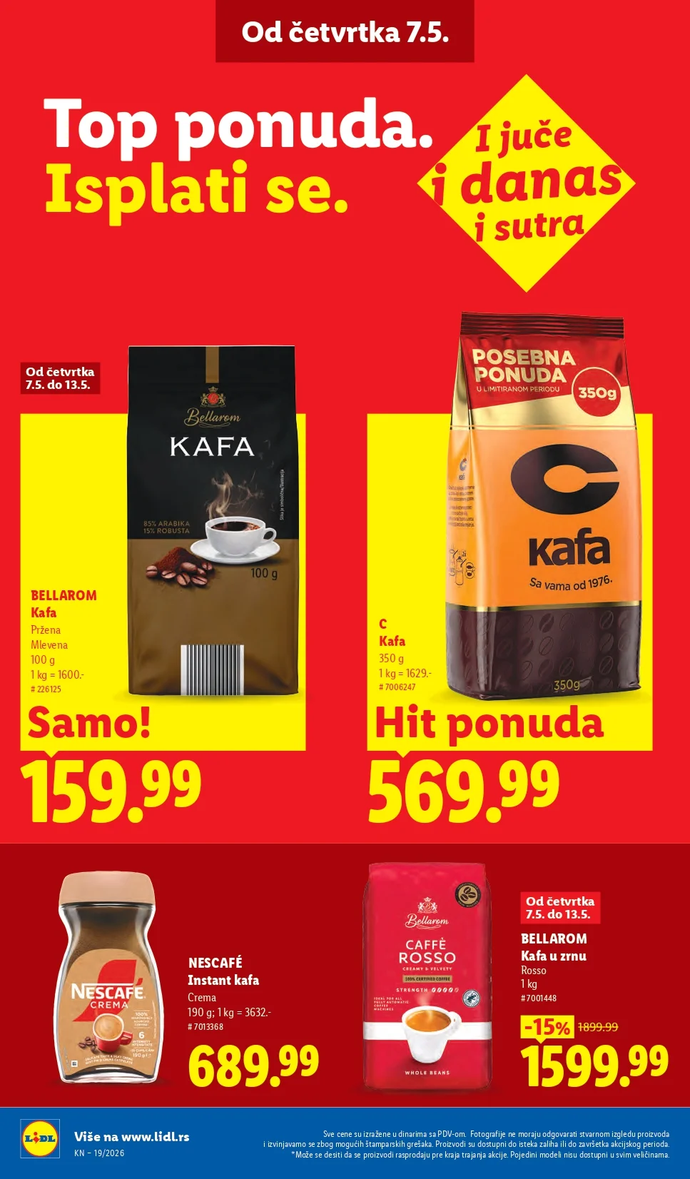 Lidl katalog PREHRANA/NEPREHRANA 7-13.5.2026.