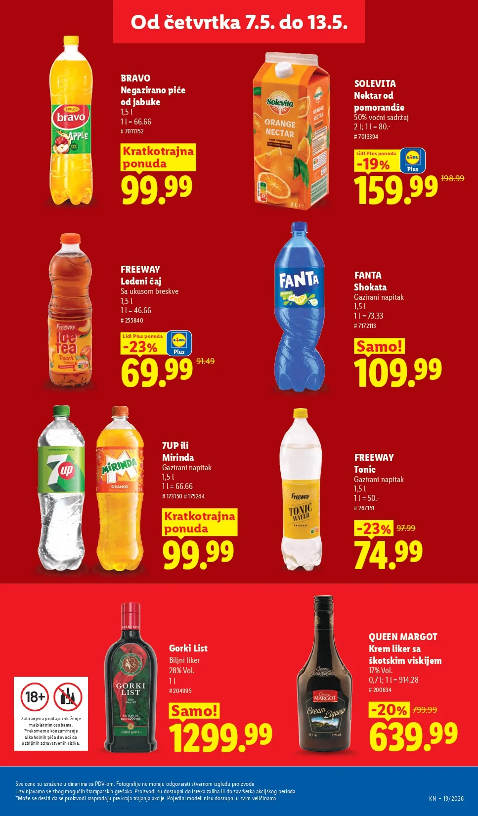 Lidl katalog PREHRANA/NEPREHRANA 7-13.5.2026.