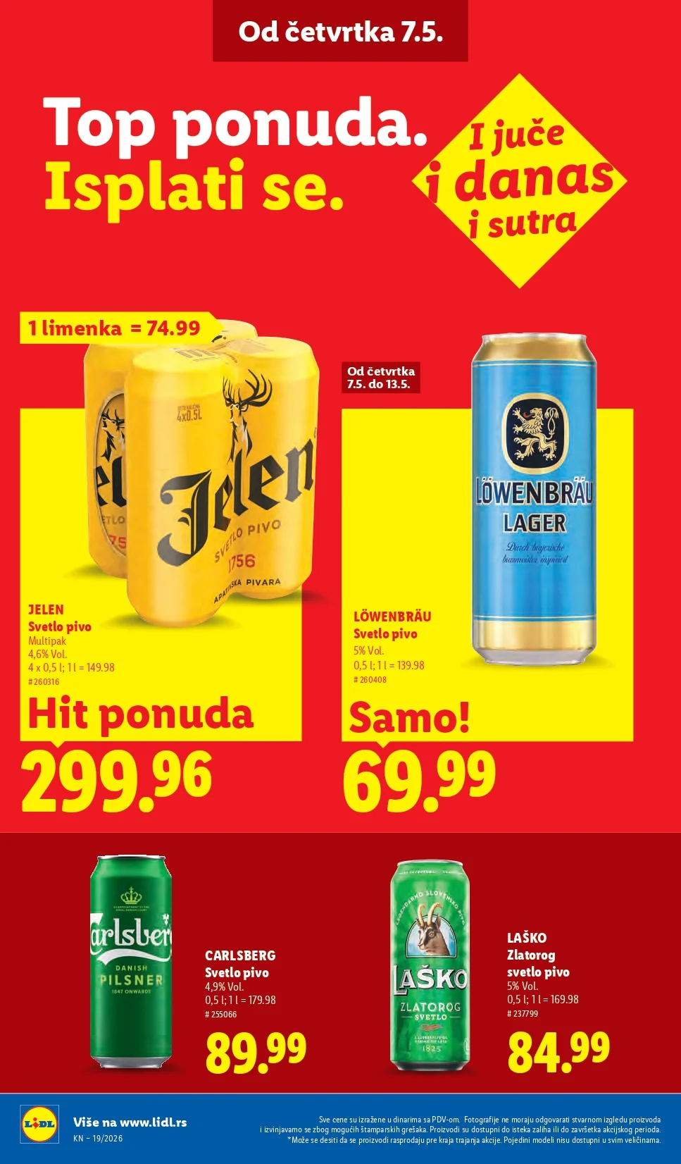 Lidl katalog PREHRANA/NEPREHRANA 7-13.5.2026.