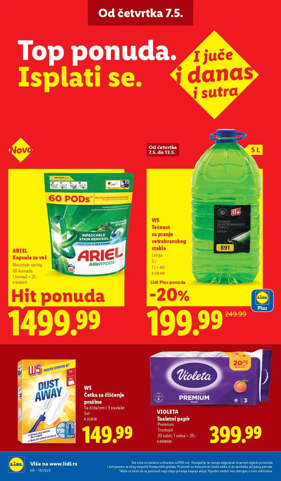 Lidl katalog PREHRANA/NEPREHRANA 7-13.5.2026.