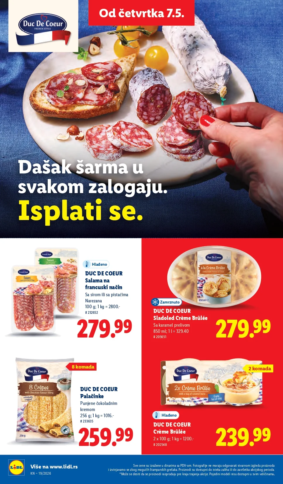 Lidl katalog PREHRANA/NEPREHRANA 7-13.5.2026.
