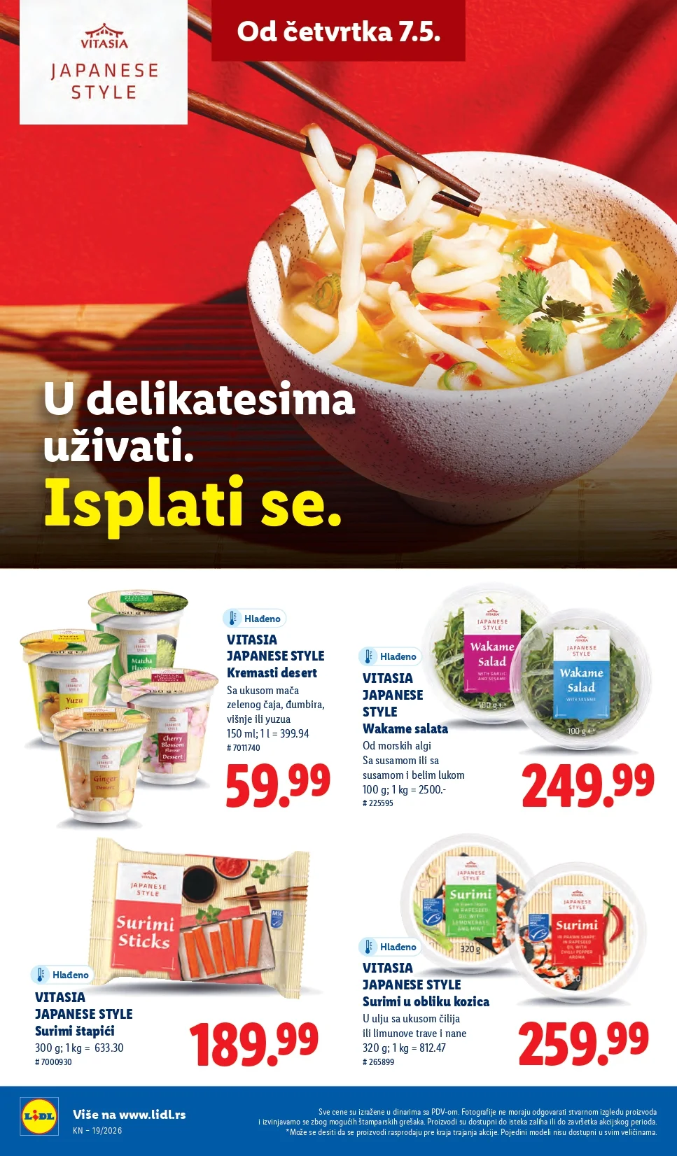 Lidl katalog PREHRANA/NEPREHRANA 7-13.5.2026.
