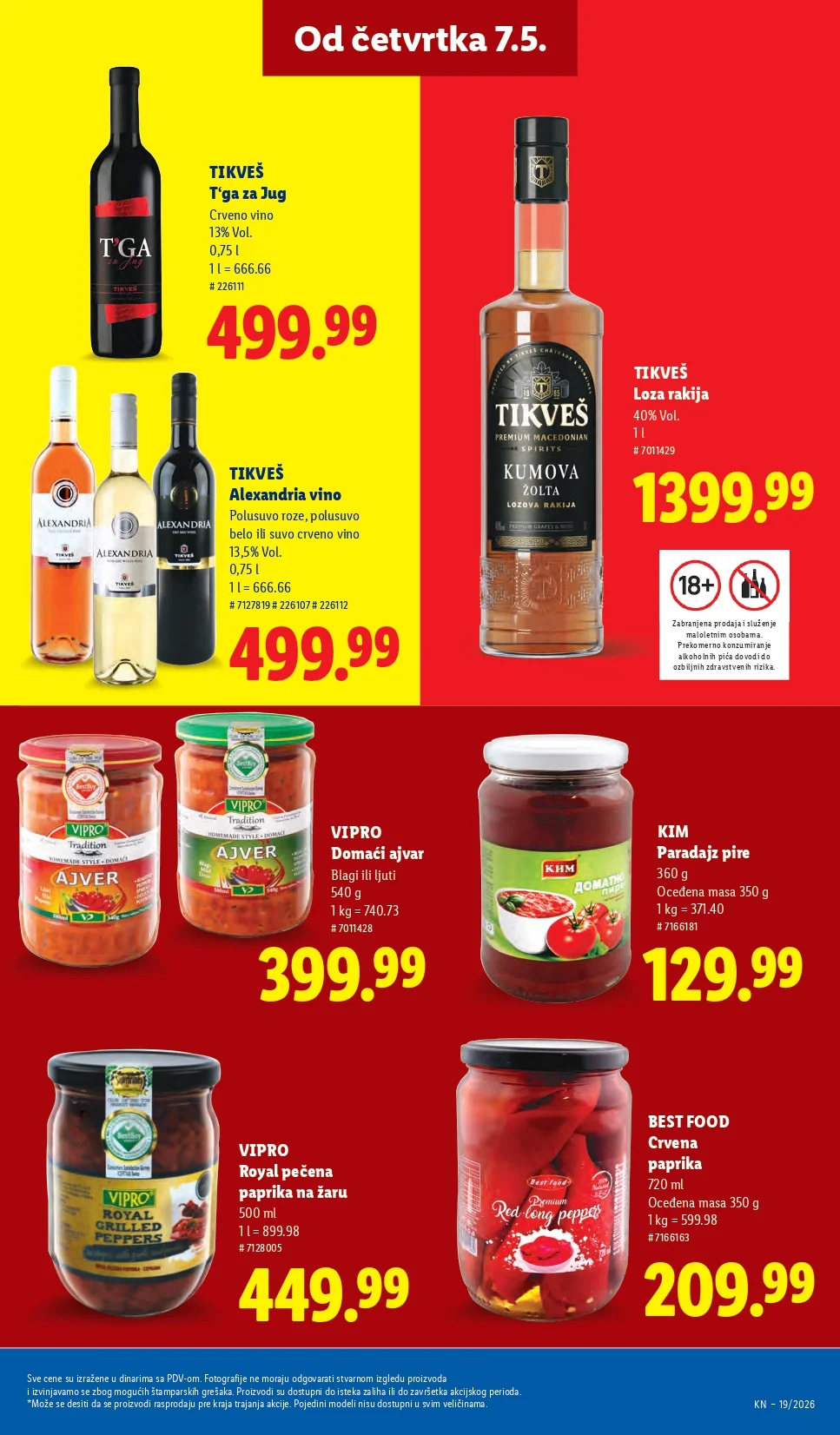 Lidl katalog PREHRANA/NEPREHRANA 7-13.5.2026.