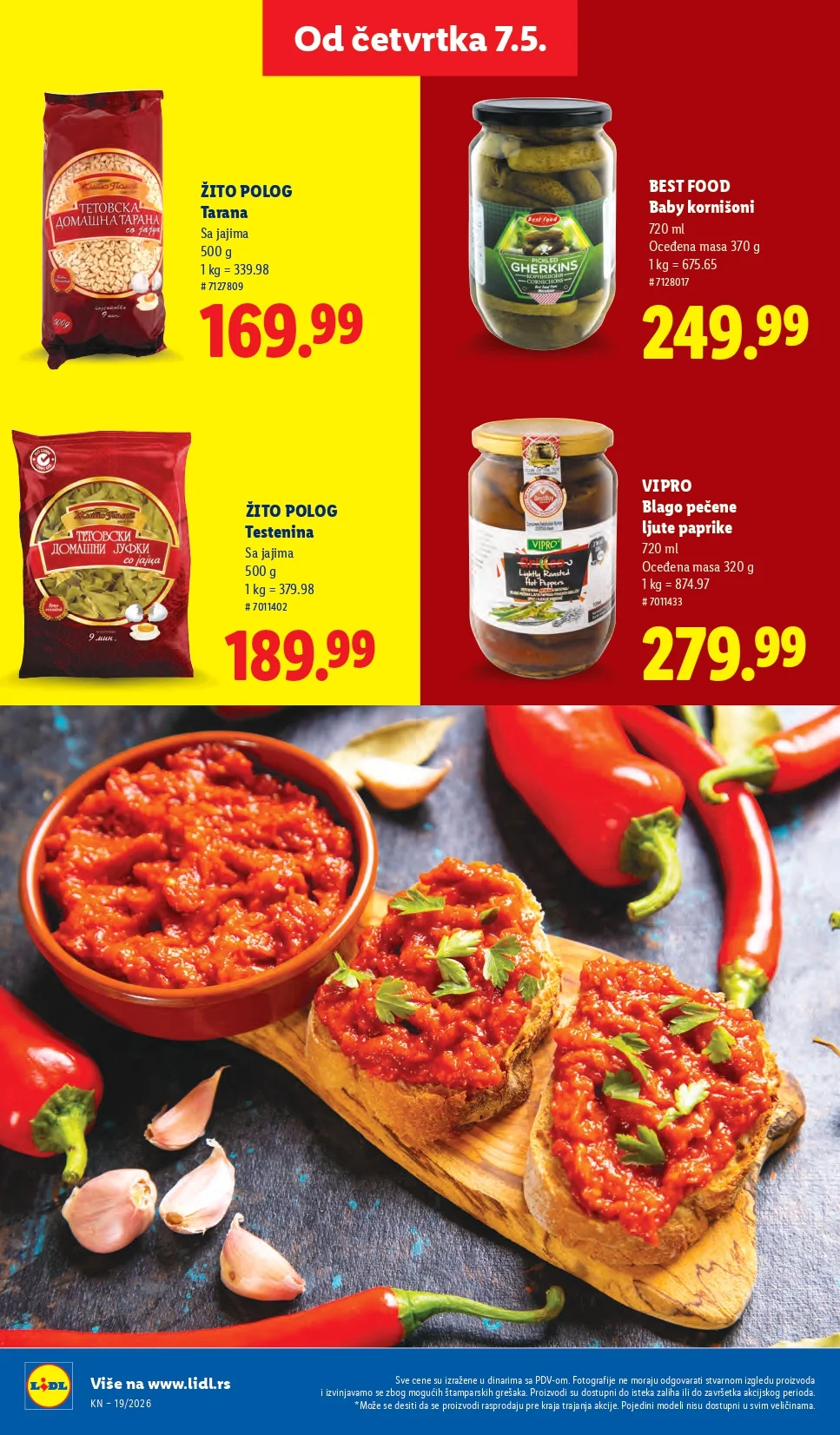 Lidl katalog PREHRANA/NEPREHRANA 7-13.5.2026.