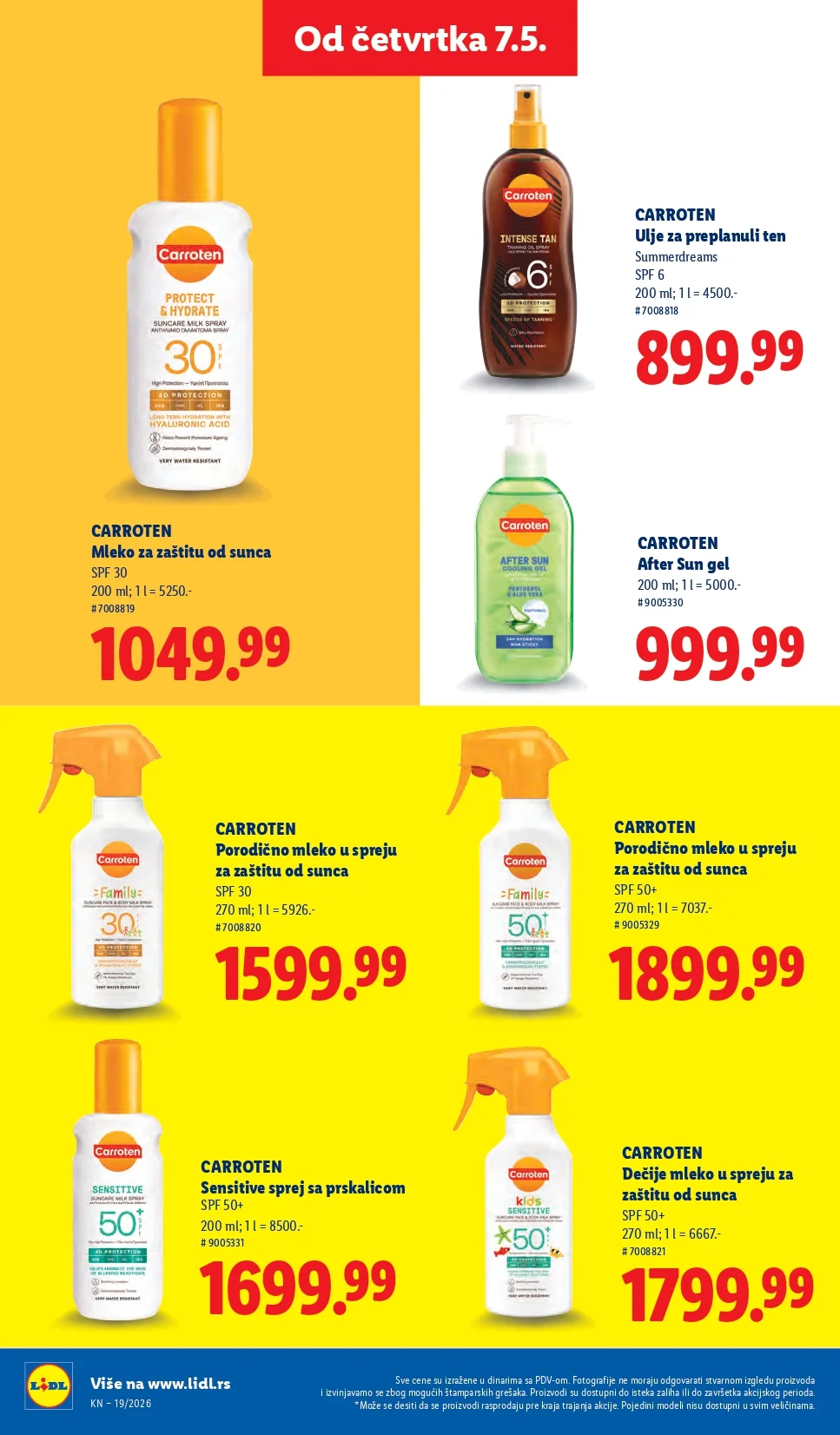 Lidl katalog PREHRANA/NEPREHRANA 7-13.5.2026.