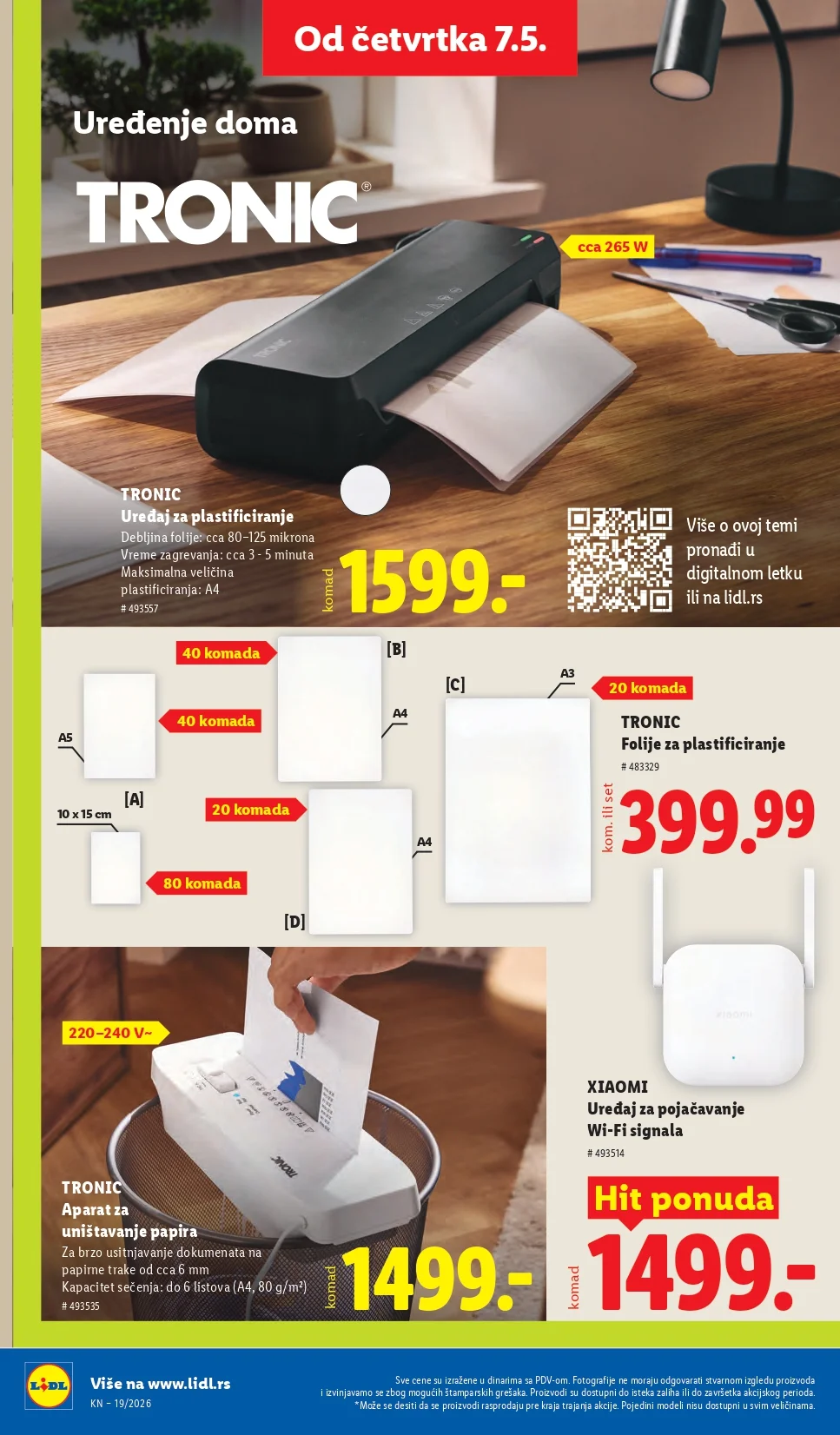 Lidl katalog PREHRANA/NEPREHRANA 7-13.5.2026.