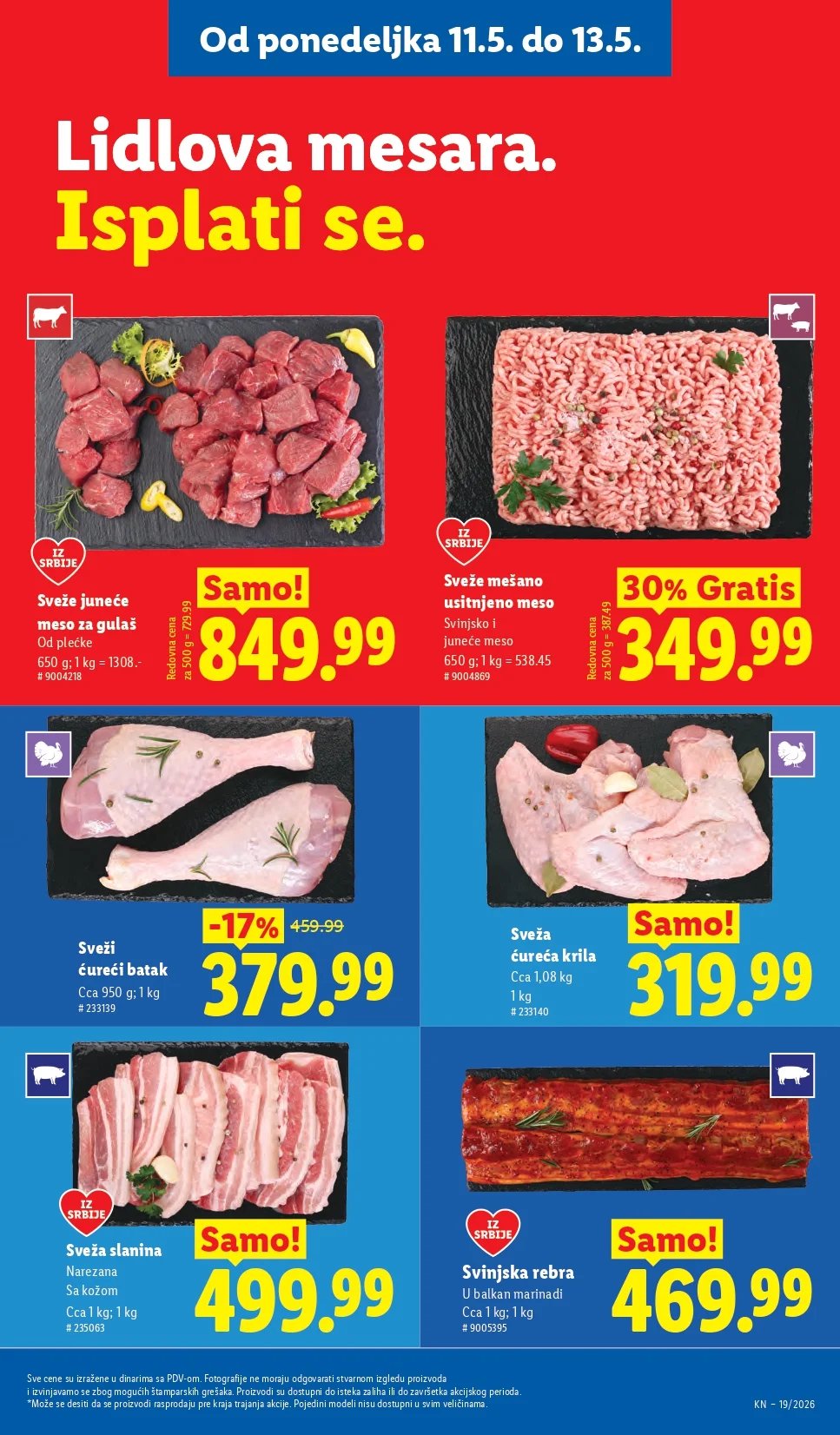 Lidl katalog PREHRANA/NEPREHRANA 7-13.5.2026.