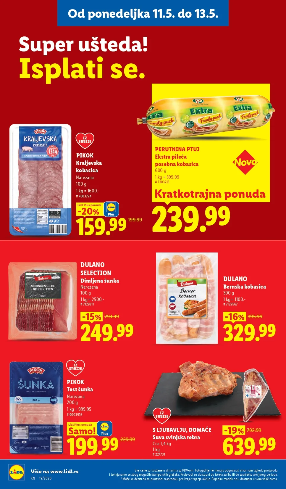 Lidl katalog PREHRANA/NEPREHRANA 7-13.5.2026.