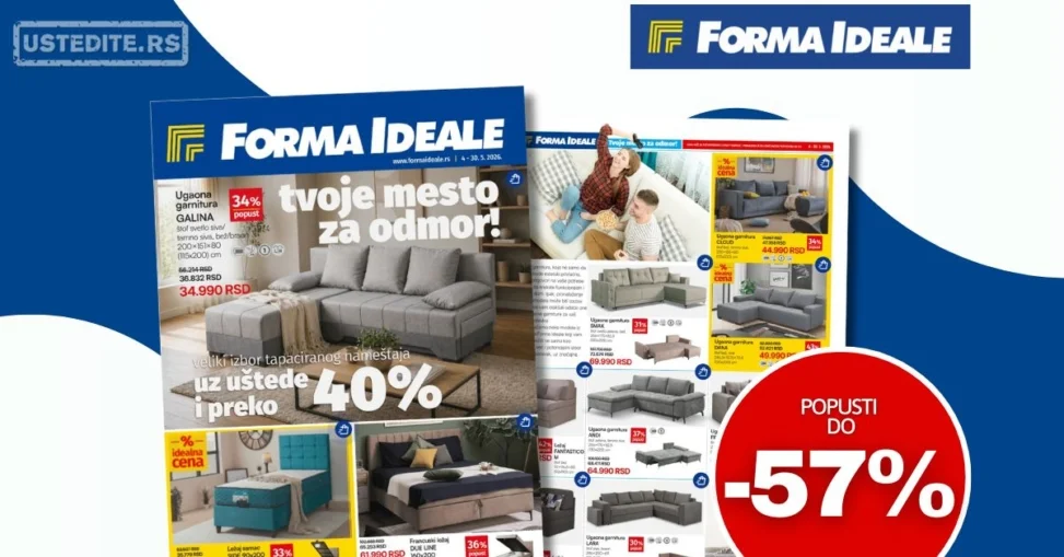Forma Ideale katalog TAPACIRANI NAMEŠTAJ 4-30.5.2026.