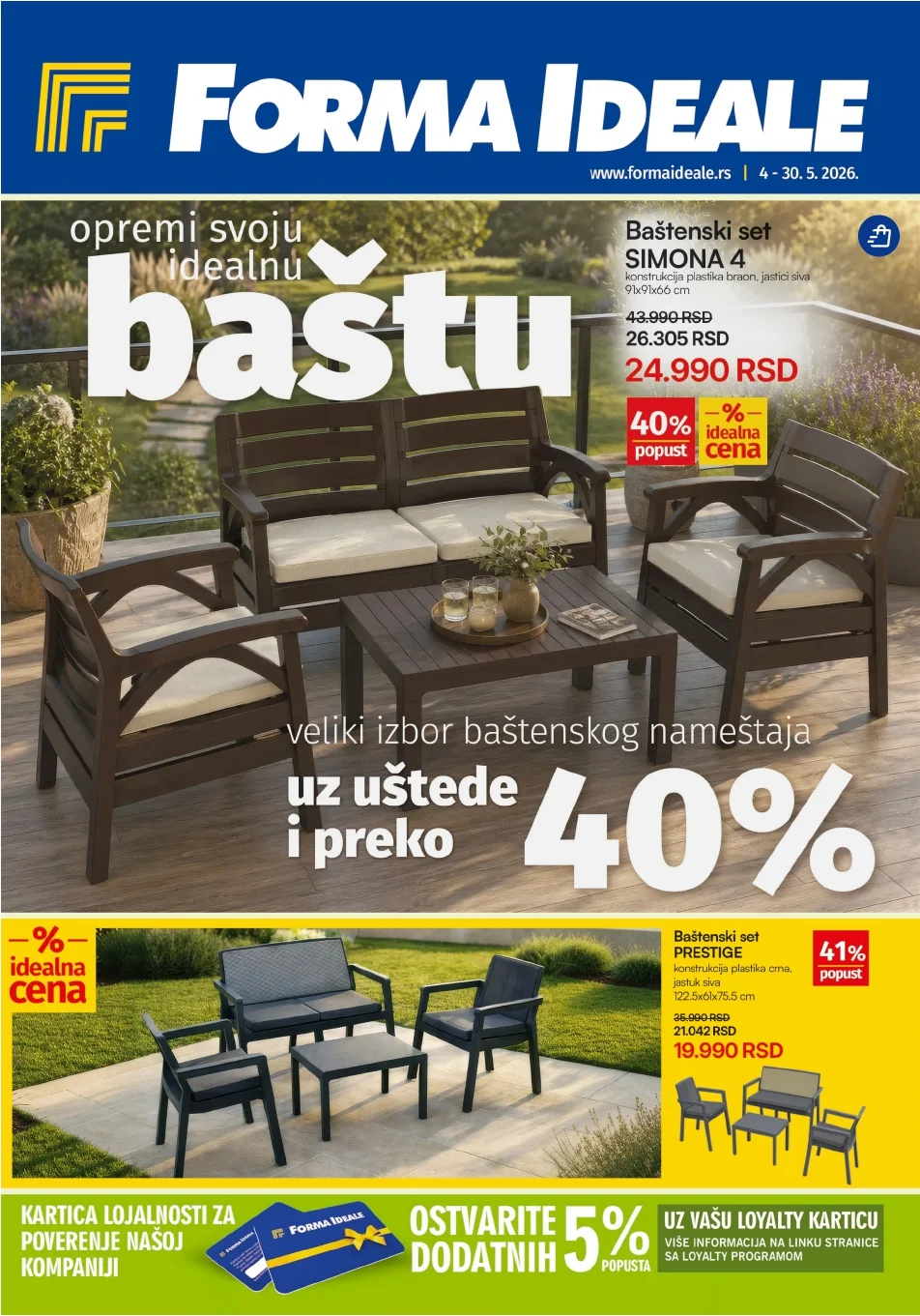 Forma Ideale katalog BAŠTENSKI NAMEŠTAJ 4-30.5.2026.