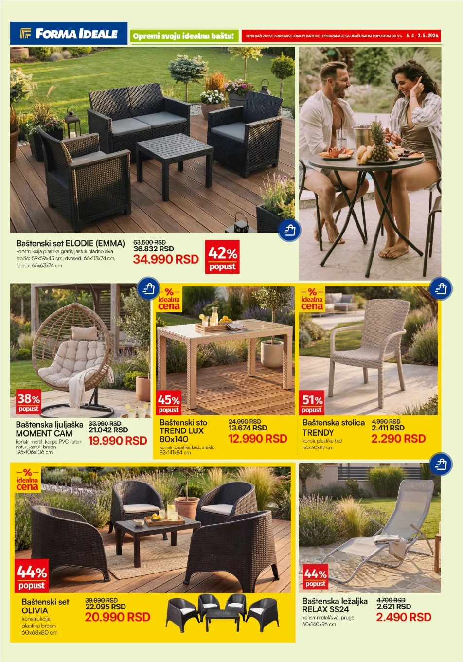 Forma Ideale katalog BAŠTENSKI NAMEŠTAJ 4-30.5.2026.