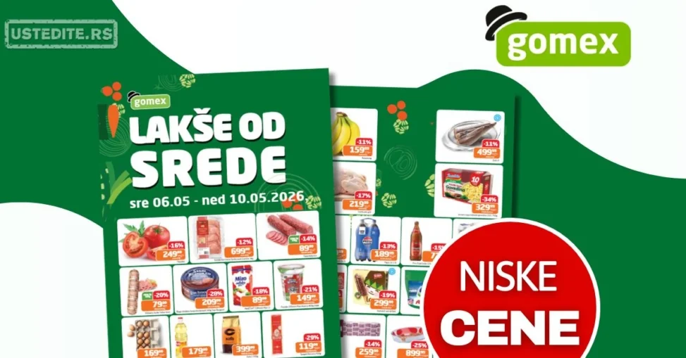 Gomex katalog LAKŠE OD SREDE 6-10.5.2026.